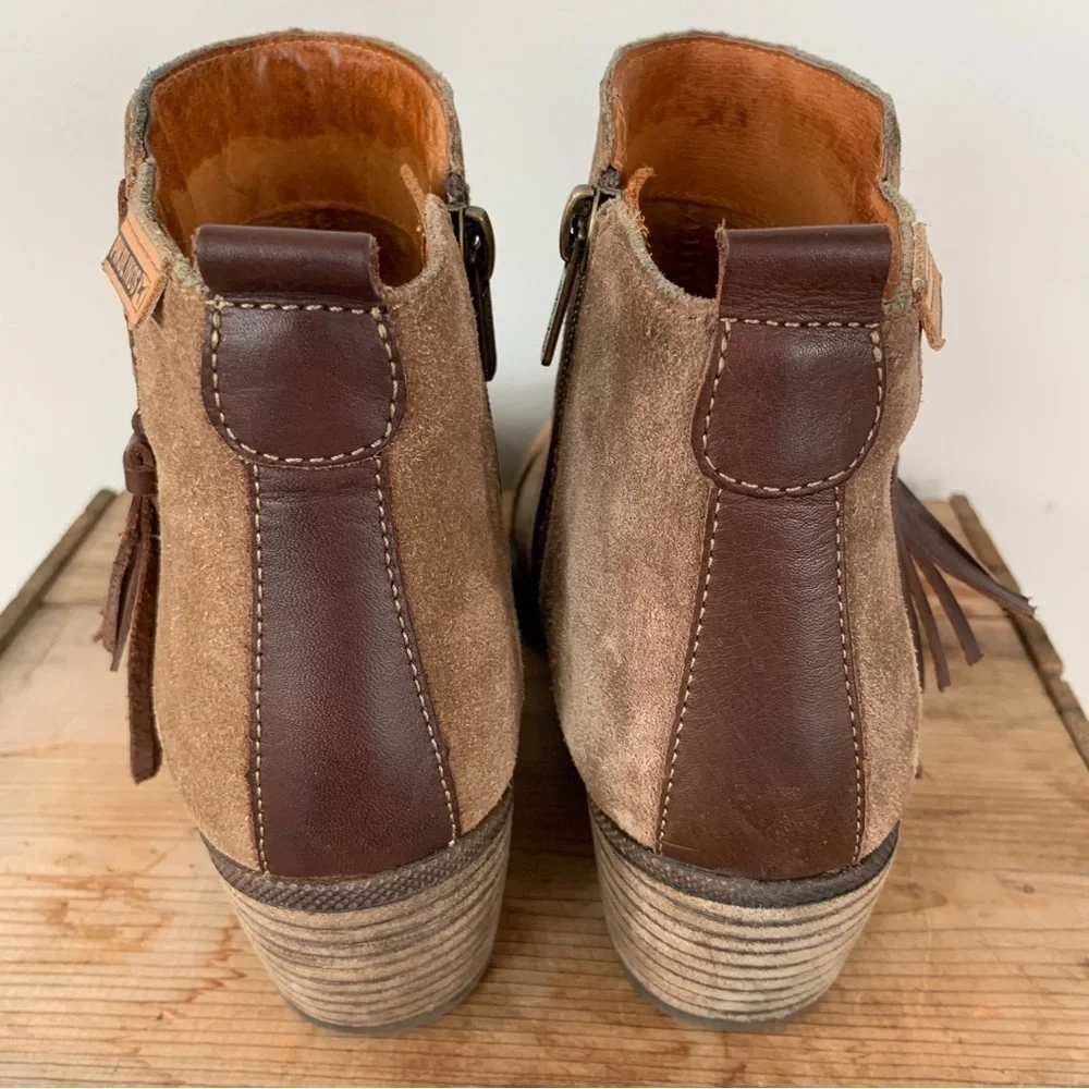 Pikolino‎ Suede Booties with Leather Tassel Detail Size 37/7 - Picture 4 of 9